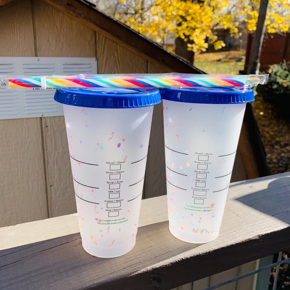 NEW Starbucks Confetti Color Changing Reusable Cup - Picture 6 of 11
